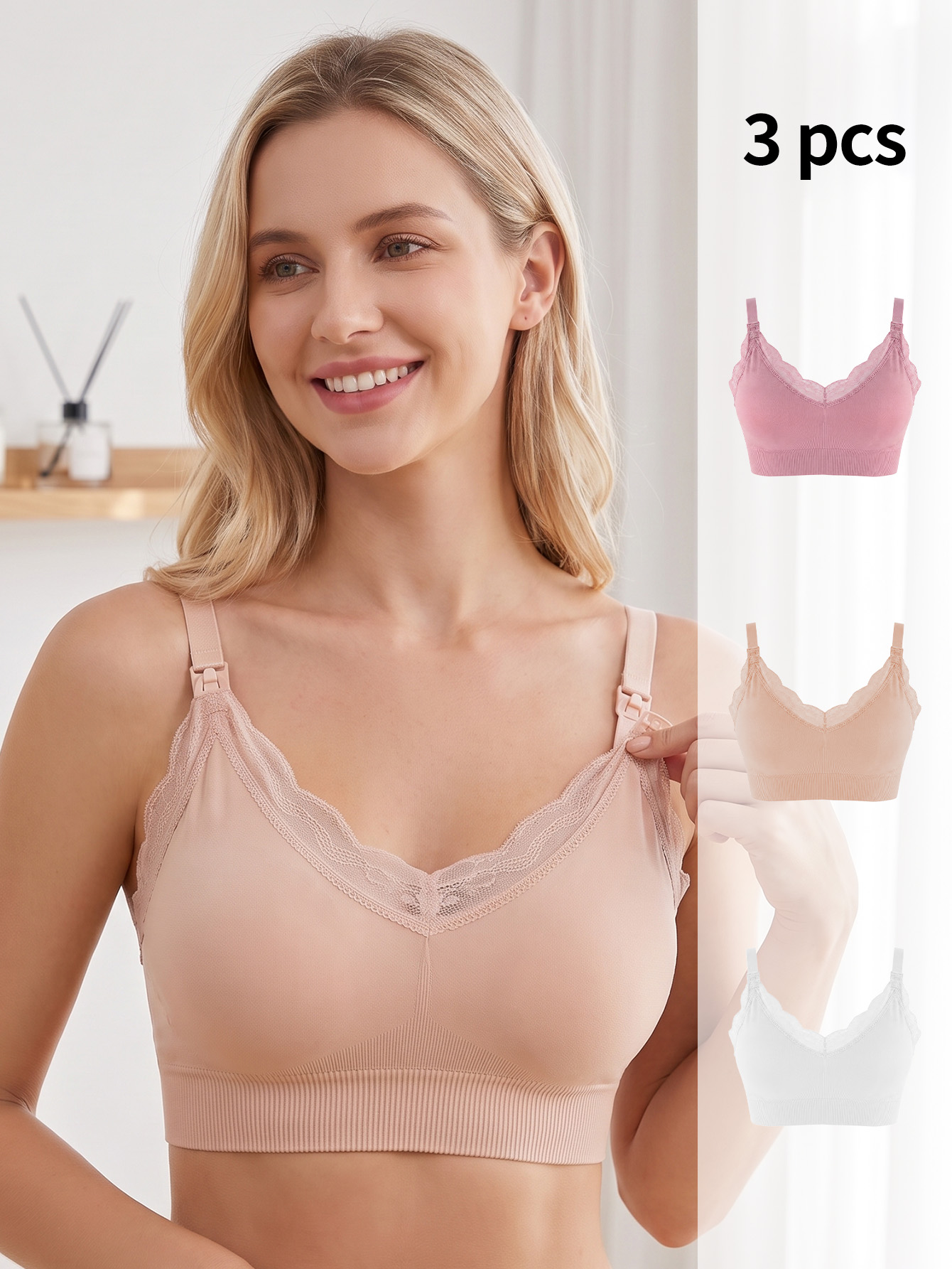 3 stuks voedingsbeha's, draadl - Nursing Bra Sleep recensie en prijs