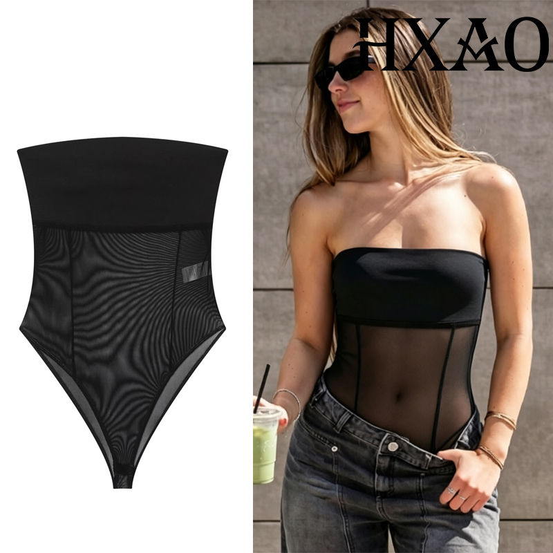 HXAO Tule Corset Bodysuit Dame - Strapless Bra Backless recensie en prijs